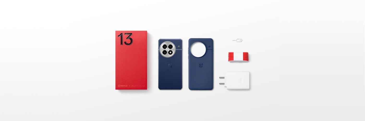 Complete OnePlus 13 product and unboxing arrangement